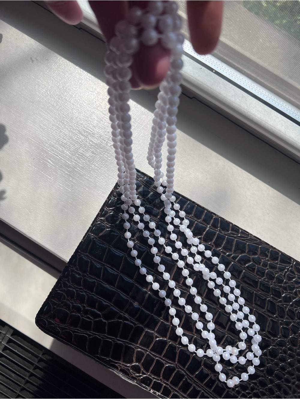 White Beaded Necklace Set of 3